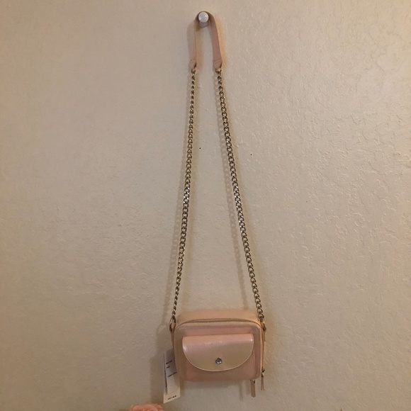 Madden Girl Pink Iridescent Mini Camera Crossbody Bag - Picture 7 of 7